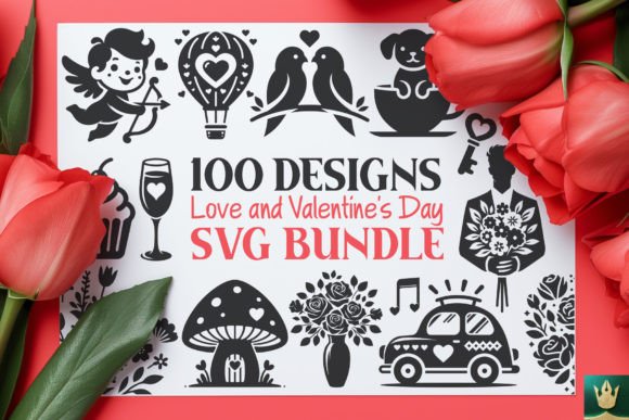100 Love and Valentine's SVG Designs