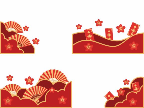 Chinese Corner Border Background