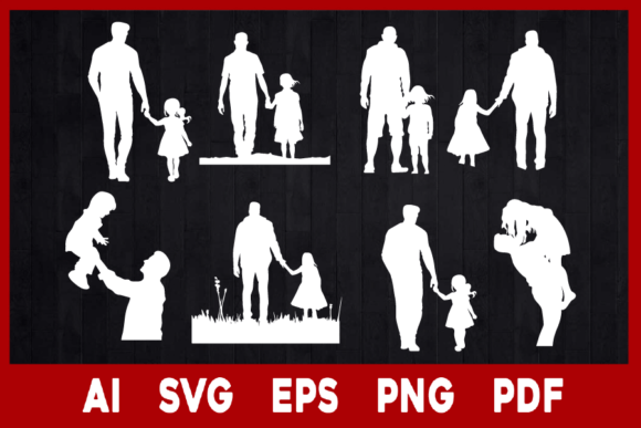 Dad, Dad Silhouette Svg Cutting File