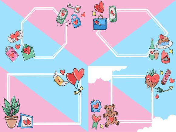 Frame Background Valentines Day Ornament
