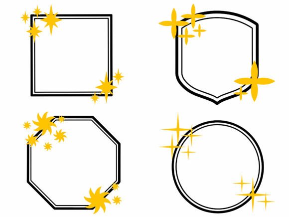 Golden Stars Frame Background