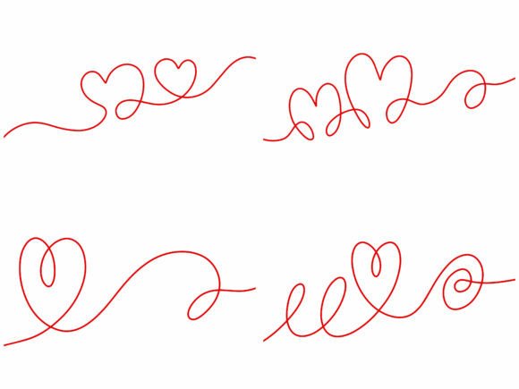 Heart Line Art Background
