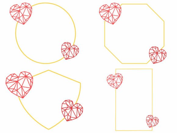 Love Heart Shape Frame Background