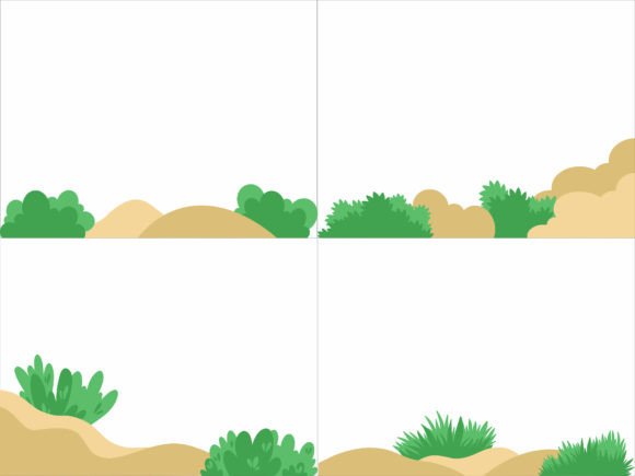 Shrub Bush Land Background Illustration