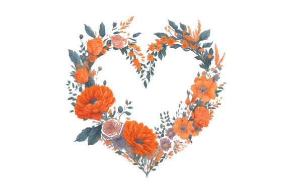 Watercolor Tropical Love Flower